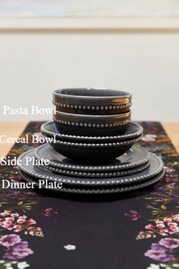 MM Linen - Bobble - Dinnerware Collection - Grey